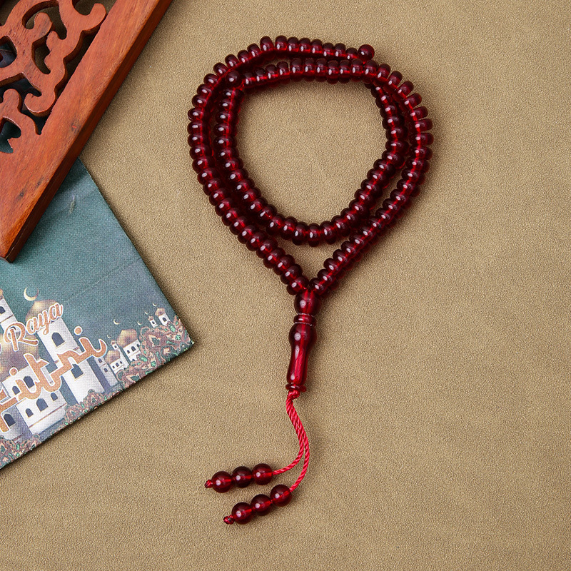 Tasbih molitveni biseri – 99 bisera, akril, klasični stil, Zima 2024