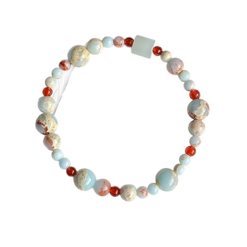 Shoushan kő gyöngyökkel és kristály díszítéssel készült karkötő, lótusz forma, kézzel készített, új kínai stílus, uniszex, 22 gyöngy