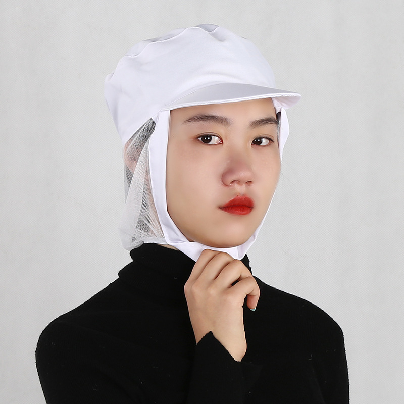 Unisex kepurė maisto aptarnavimui, plokščias viršus, trumpas snapas, medvilnė, lygi audinys