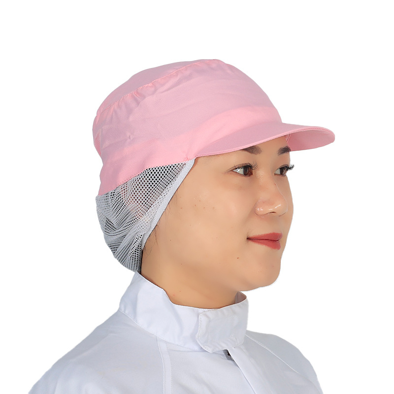 Unisex kepurė maisto aptarnavimui, plokščias viršus, trumpas snapas, medvilnė, lygi audinys