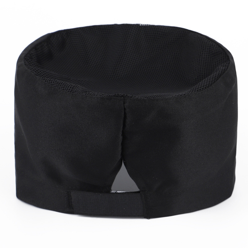 Unisex šefų kepurė, plokščias viršus, poliesteris, spausdintas logotipas, restoranams ir virtuvėms