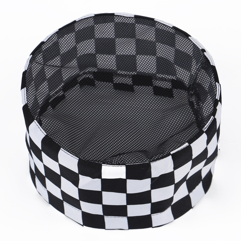 Unisex šefų kepurė, plokščias viršus, poliesteris, spausdintas logotipas, restoranams ir virtuvėms