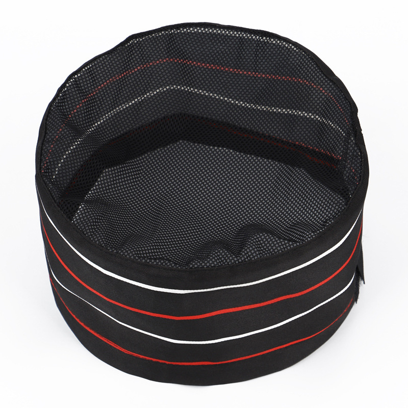 Unisex šefų kepurė, plokščias viršus, poliesteris, spausdintas logotipas, restoranams ir virtuvėms