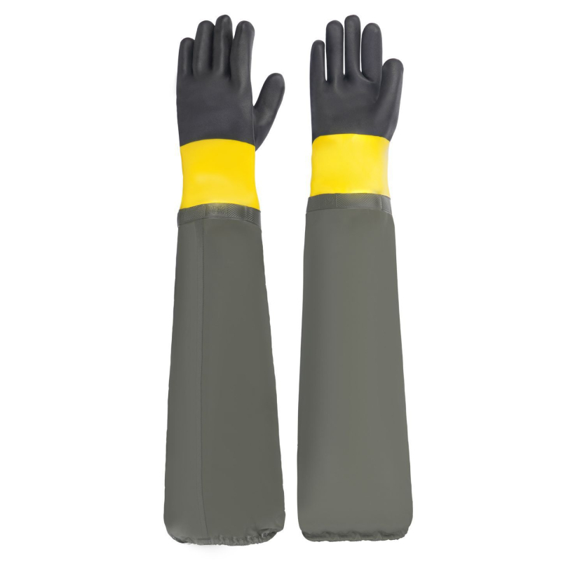 Biškopības aizsargcimdi ar garām piedurknēm – PVC, normāla biezums, caurduršanas un nodiluma izturība, ūdensizturīgs