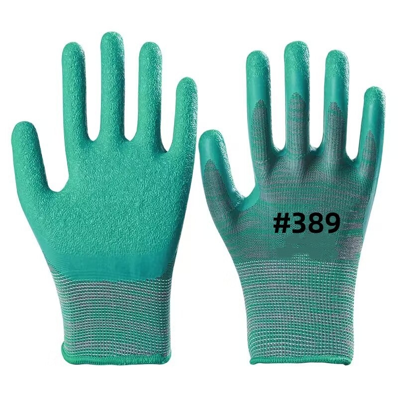 Γάντια εργασίας με επίχρισμα από λατέξ με επικάλυψη καουτσούκ, ανθεκτικά στη φθορά και αντιολισθητικά, προστατευτικά γάντια για εργοτάξια