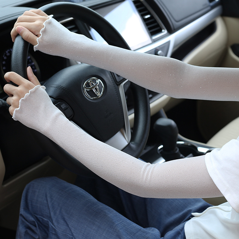 Ženski mrežasti predlaktni štitnik za sunčevu zaštitu za ljetnu vožnju biciklom, dugi dizajn s otvorenim prstima, prozračan