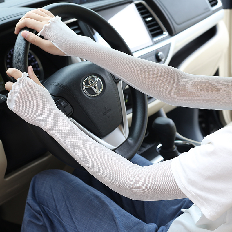 Ženski mrežasti predlaktni štitnik za sunčevu zaštitu za ljetnu vožnju biciklom, dugi dizajn s otvorenim prstima, prozračan