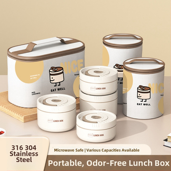 Roostevabast terasest lõunakarb, ümmargune, 1–2 L maht, mitmekihiline kaanega, isoleeritud ja mikrolaineohutu