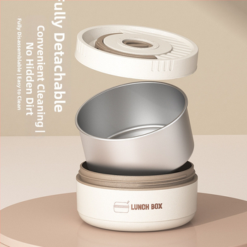 Roostevabast terasest lõunakarb, ümmargune, 1–2 L maht, mitmekihiline kaanega, isoleeritud ja mikrolaineohutu