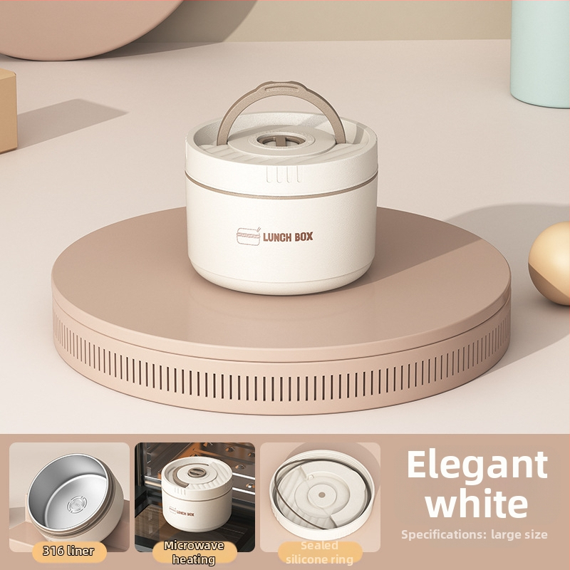 Roostevabast terasest lõunakarb, ümmargune, 1–2 L maht, mitmekihiline kaanega, isoleeritud ja mikrolaineohutu