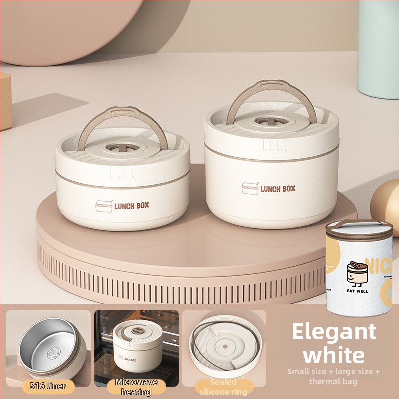 Roostevabast terasest lõunakarb, ümmargune, 1–2 L maht, mitmekihiline kaanega, isoleeritud ja mikrolaineohutu