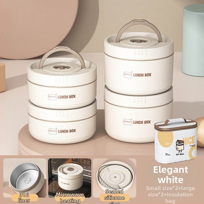 Roostevabast terasest lõunakarb, ümmargune, 1–2 L maht, mitmekihiline kaanega, isoleeritud ja mikrolaineohutu