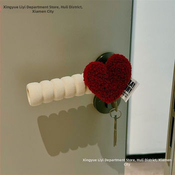 Durų rankenos apsauga su anti-statiniu širdies dizainu, pusės piršto stilius, Lycra cotton audinys, tinka miegamajam ir vaikų kambariui