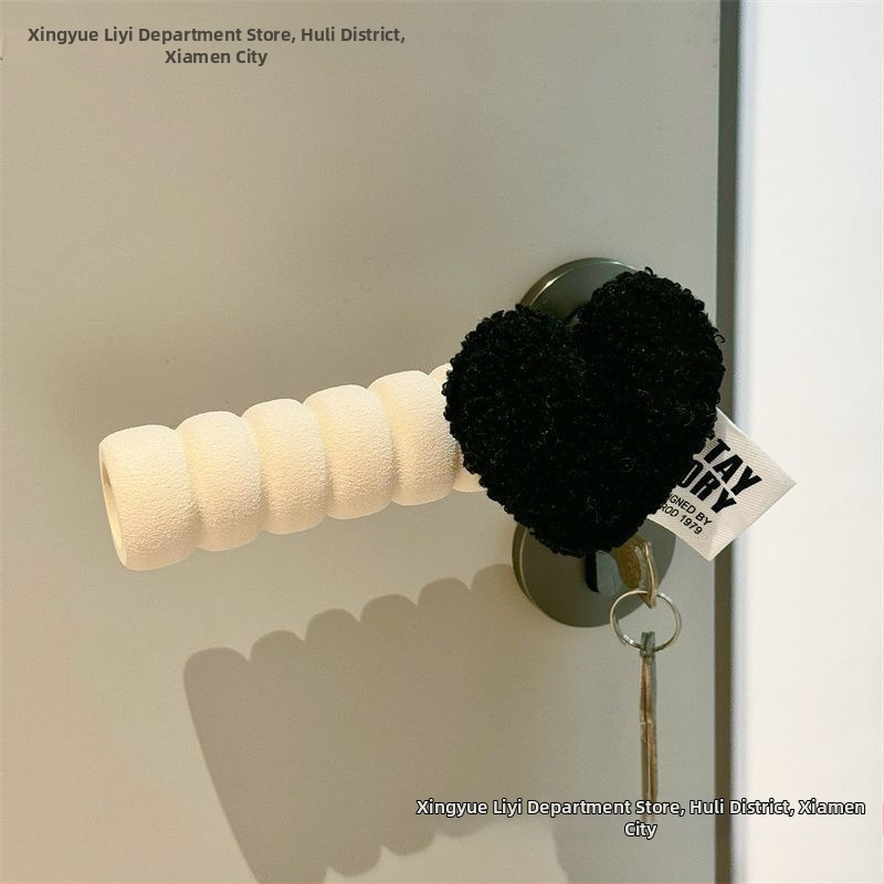 Ochranný návlek na kľučku dverí s anti-statickým srdcovým dizajnom, polodlhý prstový štýl, látka Lycra cotton, do spálne a detskej izby