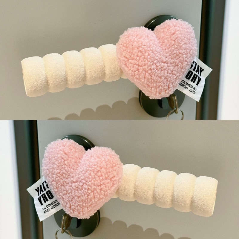 Durų rankenos apsauga su anti-statiniu širdies dizainu, pusės piršto stilius, Lycra cotton audinys, tinka miegamajam ir vaikų kambariui