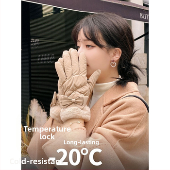 Moterų žieminiai pirštinės elektrinio dviračio važiavimui – atsparūs vandeniui, Ice Silk ir medvilnės audinys, Flip-cover stilius, 2025 m. leidimas