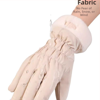 Moterų žieminiai pirštinės elektrinio dviračio važiavimui – atsparūs vandeniui, Ice Silk ir medvilnės audinys, Flip-cover stilius, 2025 m. leidimas