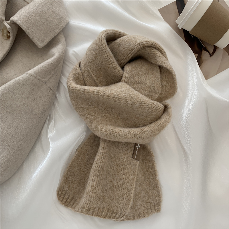 Unisex pleteni šal u korejskom stilu, umjetni kašmir, topao zimski dodatak, poliester 85% / vuna 15%