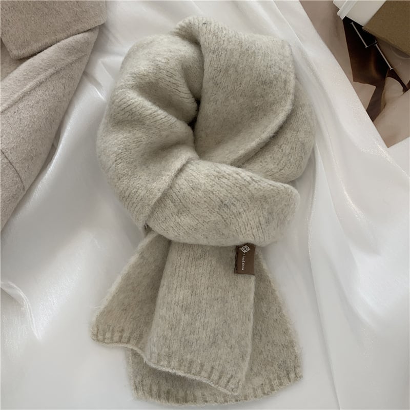 Unisex pleteni šal u korejskom stilu, umjetni kašmir, topao zimski dodatak, poliester 85% / vuna 15%