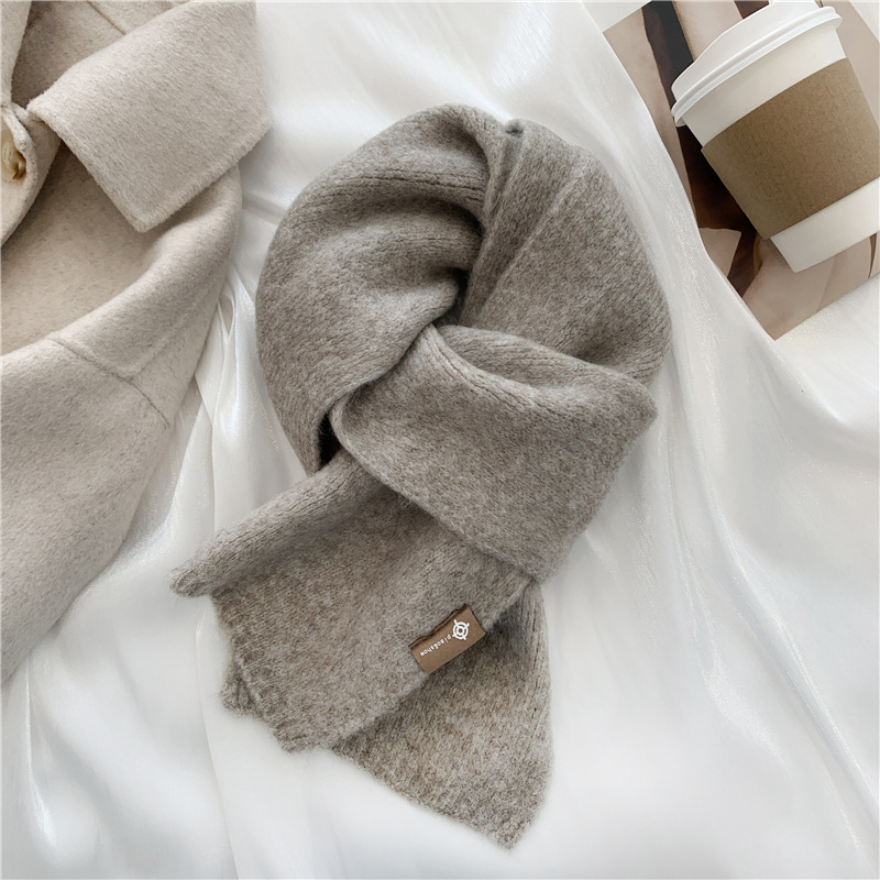 Unisex pleteni šal u korejskom stilu, umjetni kašmir, topao zimski dodatak, poliester 85% / vuna 15%