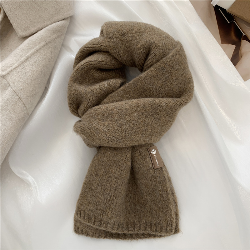 Unisex pleteni šal u korejskom stilu, umjetni kašmir, topao zimski dodatak, poliester 85% / vuna 15%