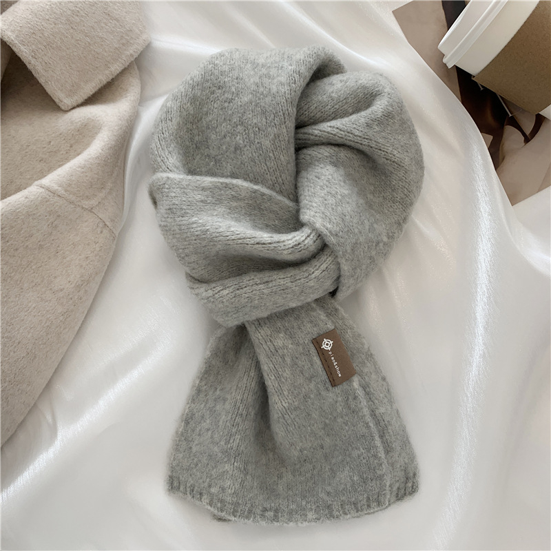 Unisex pleteni šal u korejskom stilu, umjetni kašmir, topao zimski dodatak, poliester 85% / vuna 15%