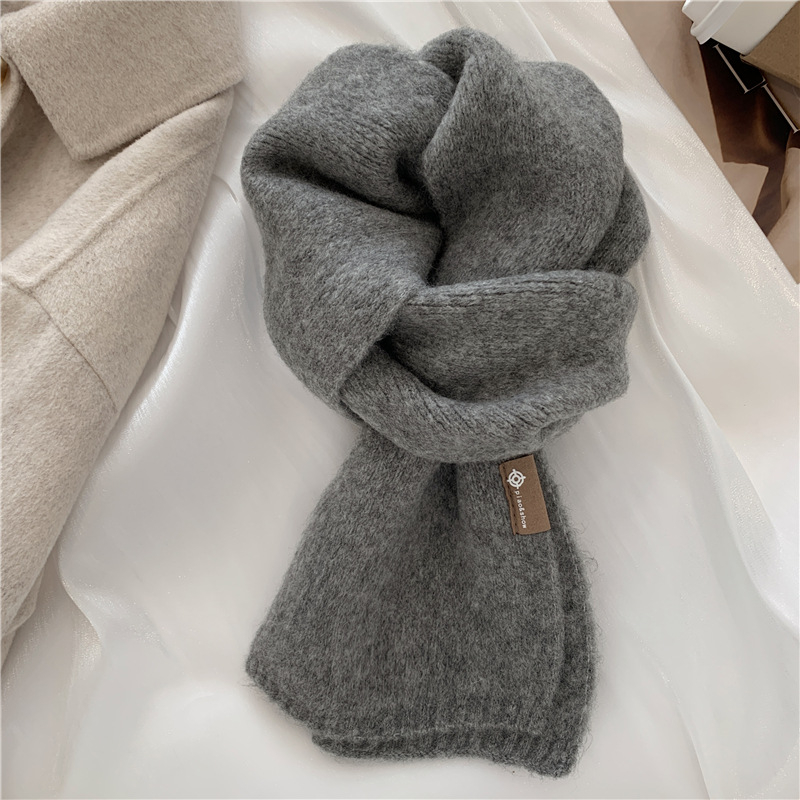 Unisex pleteni šal u korejskom stilu, umjetni kašmir, topao zimski dodatak, poliester 85% / vuna 15%