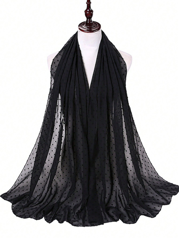 Dodatna oprema za šalove – šal od šifona, na skladištu, podrijetlo Zhejiang, pogodno za sva godišnja doba, prilagodljivo, izdanje zima 2025