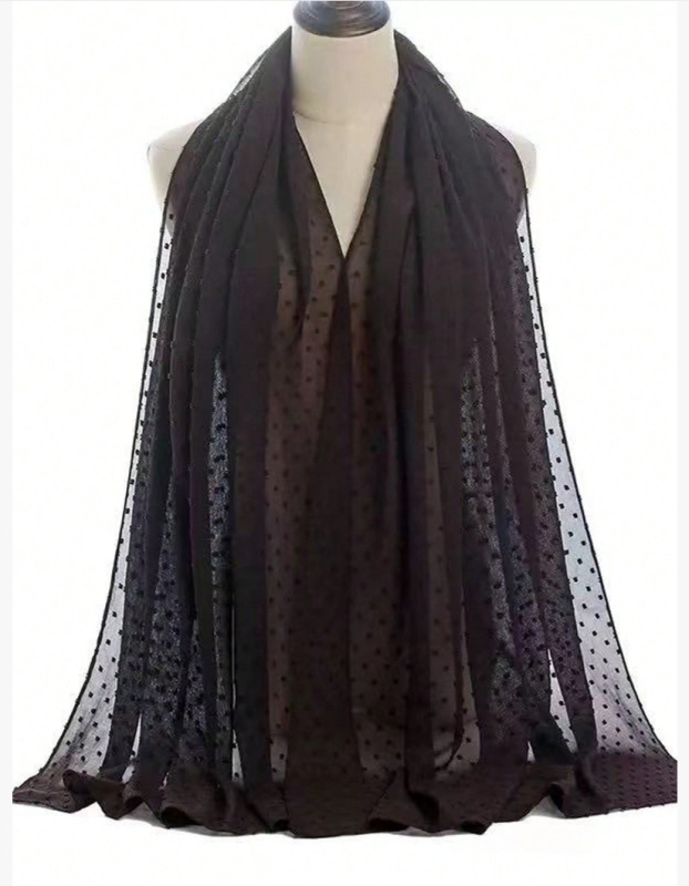 Dodatna oprema za šalove – šal od šifona, na skladištu, podrijetlo Zhejiang, pogodno za sva godišnja doba, prilagodljivo, izdanje zima 2025