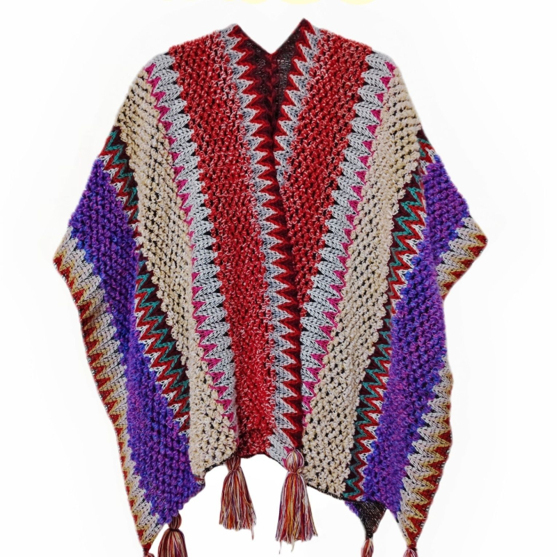 Etničkog stila pelerina-šal, široka silueta, poliester, proljeće, ljeto 2021 izdanje