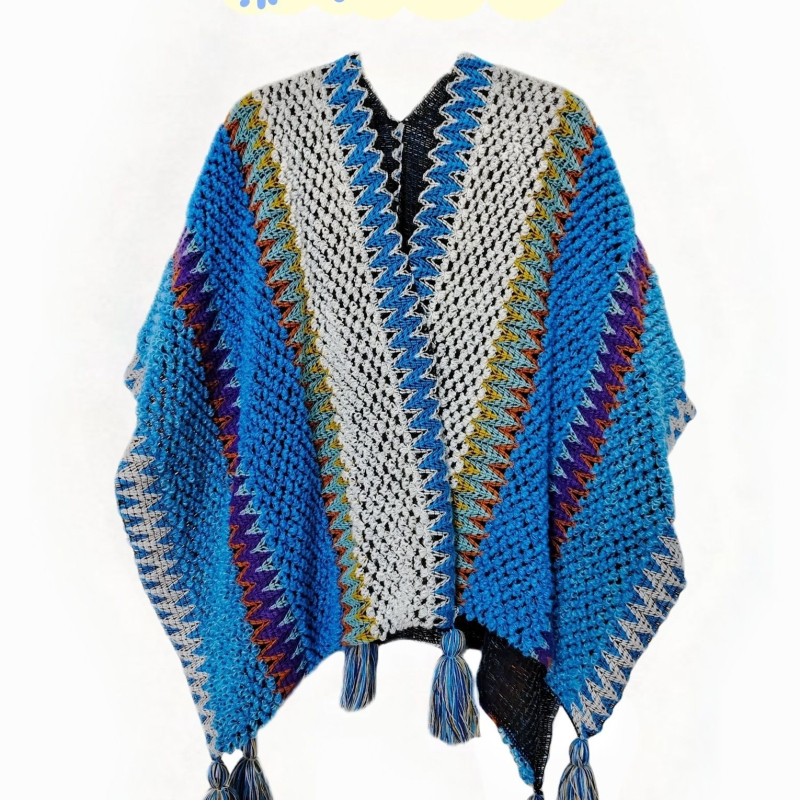 Etničkog stila pelerina-šal, široka silueta, poliester, proljeće, ljeto 2021 izdanje