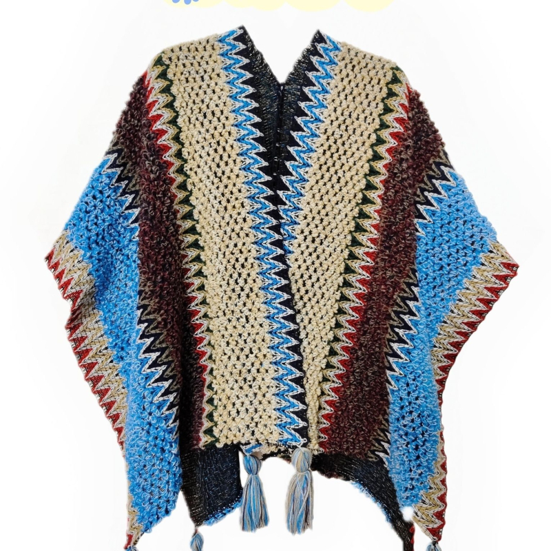 Etničkog stila pelerina-šal, široka silueta, poliester, proljeće, ljeto 2021 izdanje