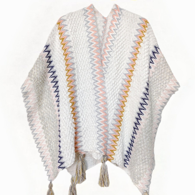Etničkog stila pelerina-šal, široka silueta, poliester, proljeće, ljeto 2021 izdanje