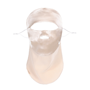 Maska od svile za zaštitu od sunca, potpuna pokrivenost lica, UV zaštita, prozračna svila, otporna na ulje i dim