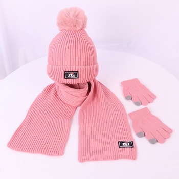 Set pentru copii: pălărie, fular și mănuși din lână — model M, pălărie cu vârf sferic, cald