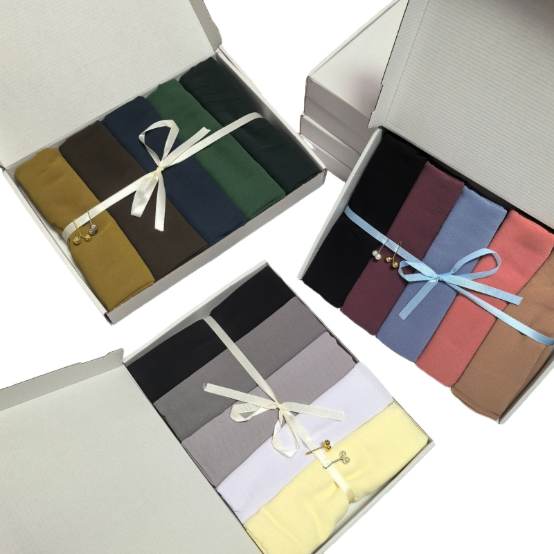 Šal od bisernog šifona, jednobojan, za ljeto, izdanje jeseni 2025