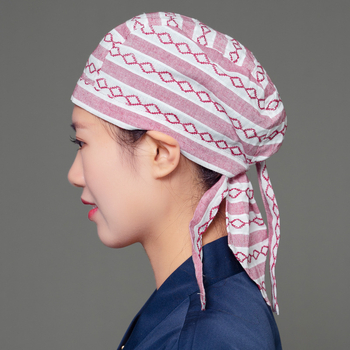 Medvilninė šefų kepurė su kupolo viršumi ir krašteliu, skirta sushi restoranui, su atspausdintu logotipu, pritaikoma