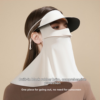 Mască de protecție solară pentru femei — respirabilă, protecție UV, acoperire completă a feței, fibră de poliester