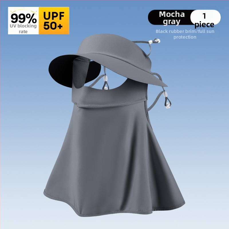 Mască de protecție solară pentru femei — respirabilă, protecție UV, acoperire completă a feței, fibră de poliester