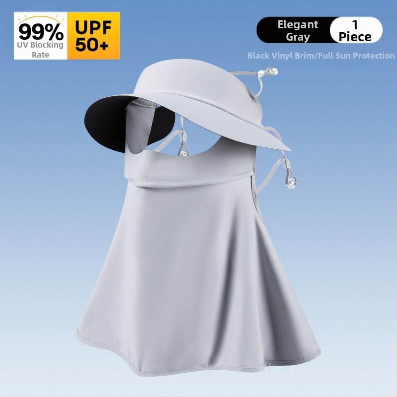 Mască de protecție solară pentru femei — respirabilă, protecție UV, acoperire completă a feței, fibră de poliester