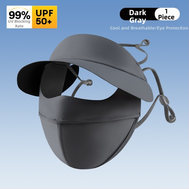 Mască de protecție solară pentru femei — respirabilă, protecție UV, acoperire completă a feței, fibră de poliester