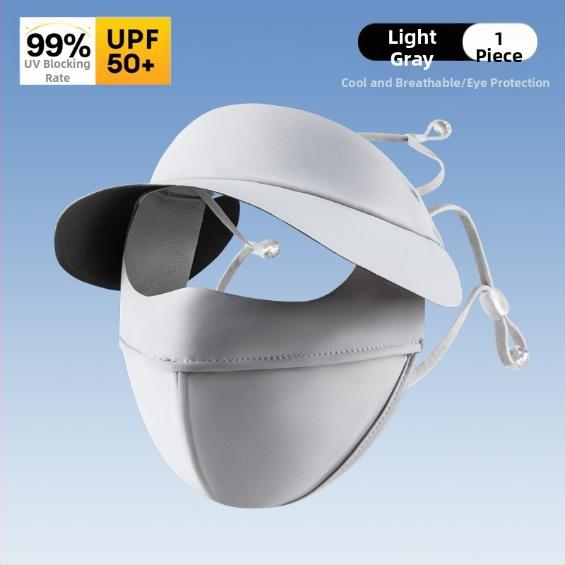 Mască de protecție solară pentru femei — respirabilă, protecție UV, acoperire completă a feței, fibră de poliester