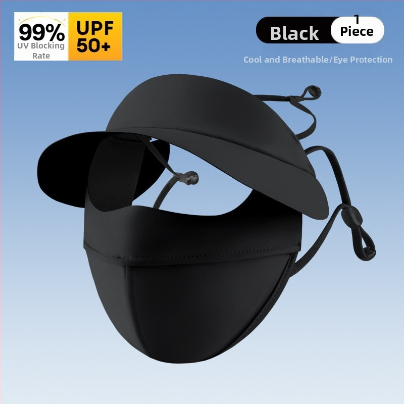 Mască de protecție solară pentru femei — respirabilă, protecție UV, acoperire completă a feței, fibră de poliester