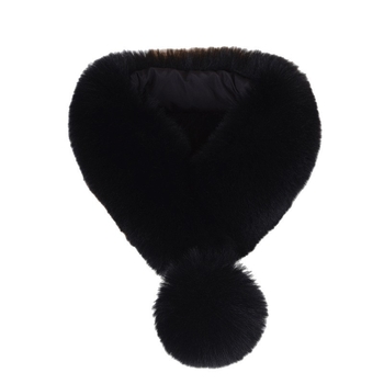 Női számára készült önmelegítő mágneses sál – hamis rókaszőrrel, koreai stílusú puha kendő gallérral, téli kiegészítő