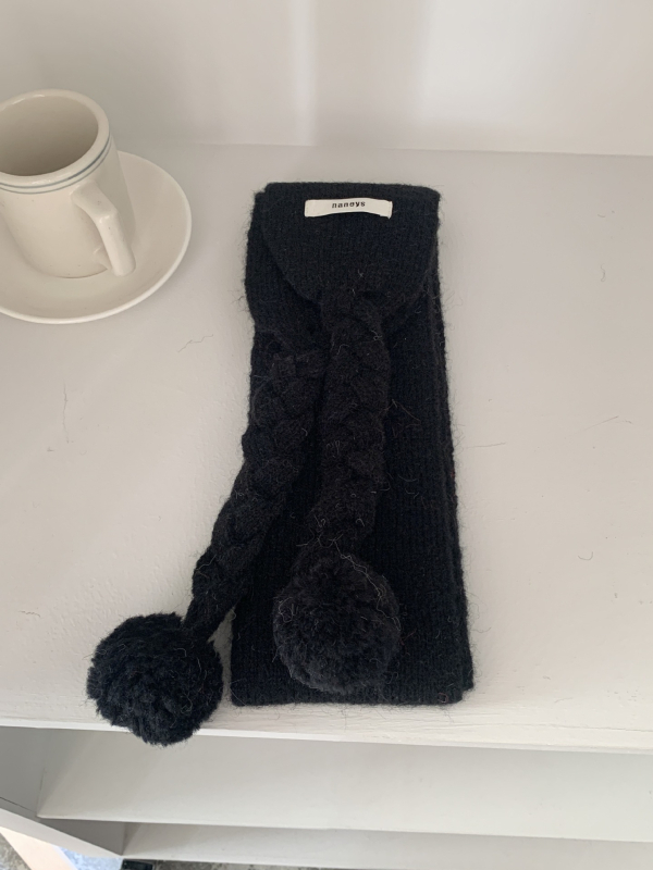 Šal s pom-ponom u korejskom stilu za žene, pleteni zimski topli dodatak, personalizirani trend