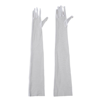 Hepburn-stílusú hosszú hálós menyasszonyi kesztyűk, elegáns retró kiegészítő a menyasszonyi ruhához — minden szezonhoz, 2023 őszén megjelenés