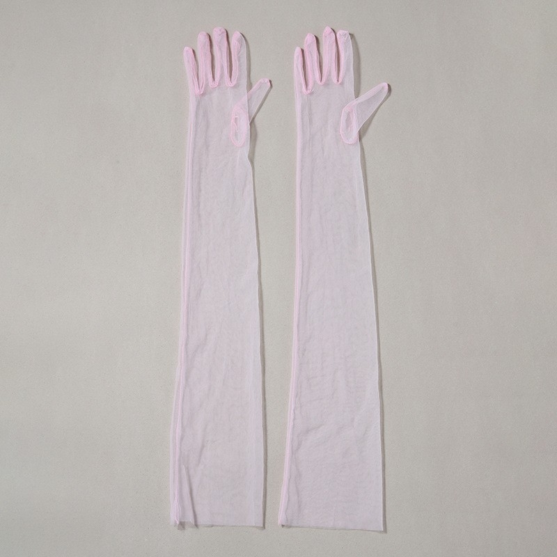 Hepburn-stílusú hosszú hálós menyasszonyi kesztyűk, elegáns retró kiegészítő a menyasszonyi ruhához — minden szezonhoz, 2023 őszén megjelenés