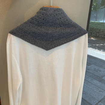 Trostranični vuneni šal s izrezanim uzorkom i resicama, dizajnerski komad, korejski stil, warp-kniting tkanina (>96% vuna), grije, podrijetlo: Jinhua