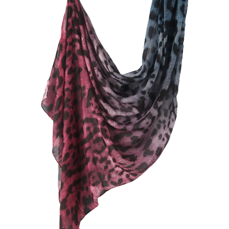 Шал с леопардов принт за хиджаб, памук, Warp knitting технология, 100 г, за всички сезони, оригинален дизайн, FANXIN