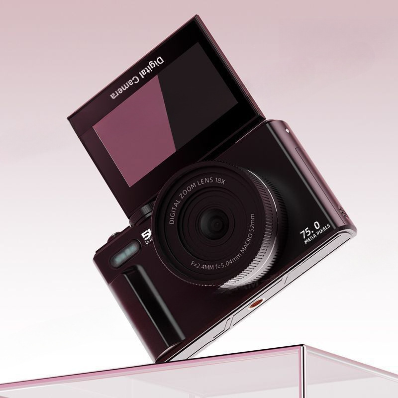Безогледална цифрова камера, 75-мегапикселна, 18x оптично увеличение, microSD съхранение